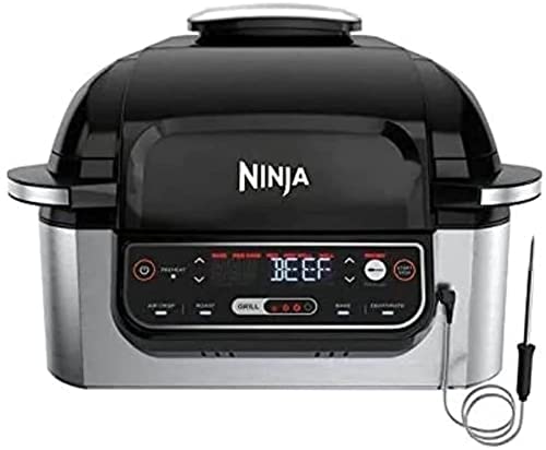 Ninja Foodi 5-in-1 Indoor Grill with Integrated Smart Probe, 39 L 4 qt Air Fryer