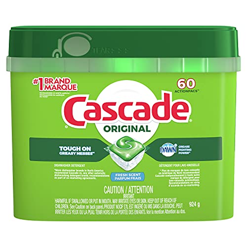 Cascade ActionPacs Dishwasher Detergent, Fresh Scent, 60 Count