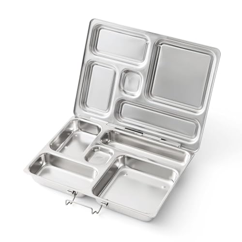 PlanetBox Rover Classic Stainless Steel Bento Lunch Box with 5 Compartments for Adults and Kids (P5000N)