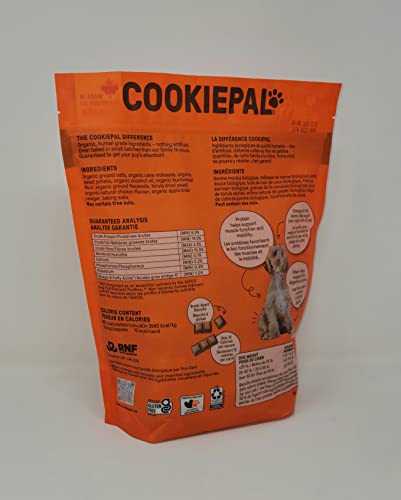 COOKIE PAL Human Grade Organic Dog Biscuits, Break-Apart Biscuits Great for Training - 908g
