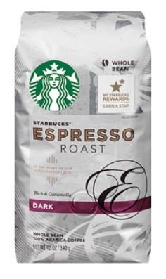 (2 Pack) Starbucks® Dark Espresso Roast Whole Bean Coffee, 12 oz