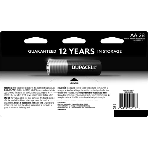Duracell Procter & Gamble DURMN1500B4Z Alkaline General Purpose Battery, Black (12152), 4 Count