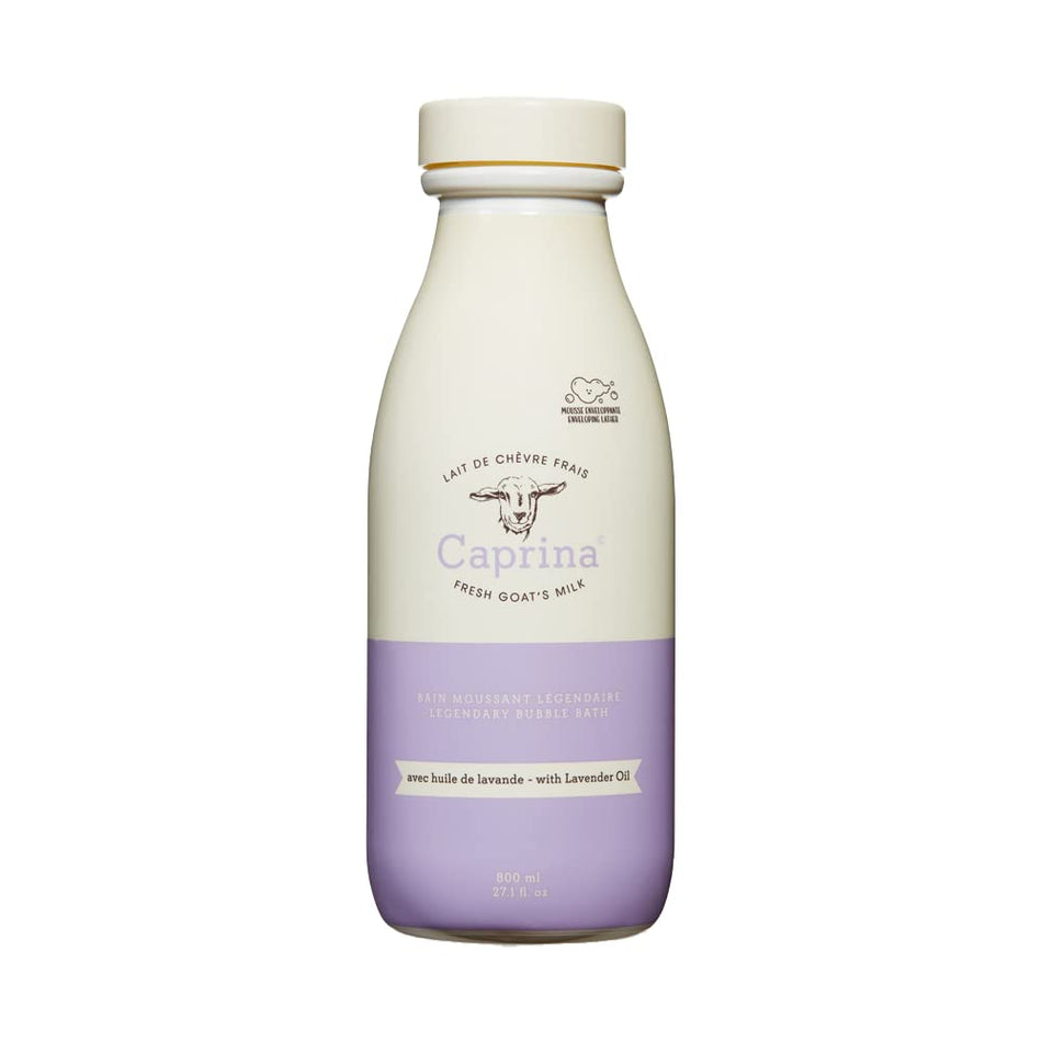 Caprina Foaming Milk Bath with Lavender Oil, 800 ml, 27.1-Ounce