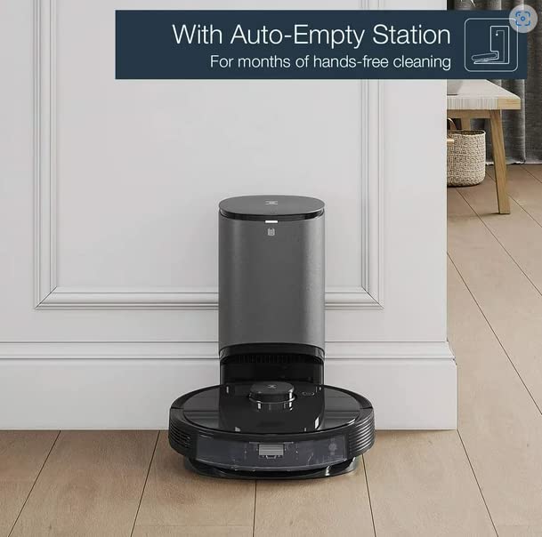 Deebot Robotics - N8+ Vacuum & Mop Robot with Advanced Laser Mapping and Auto-Empty Station - Black