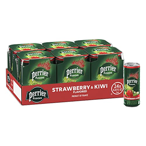 Perrier Fusions, Strawberry and Kiwi Flavor, 8.45 Fl Oz Cans (24 Count) - New