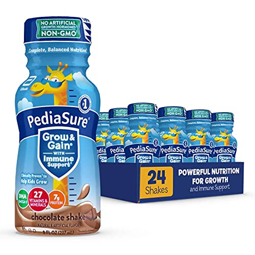 PediaSure Grow & Gain Nutrition Shake For Kids, Chocolate, 8 fl oz (Pack of 24)