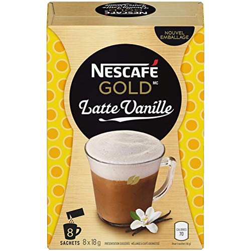 NESCAFÉ Gold Vanilla Latte Instant Coffee, 6 Pack, 48 Sachets