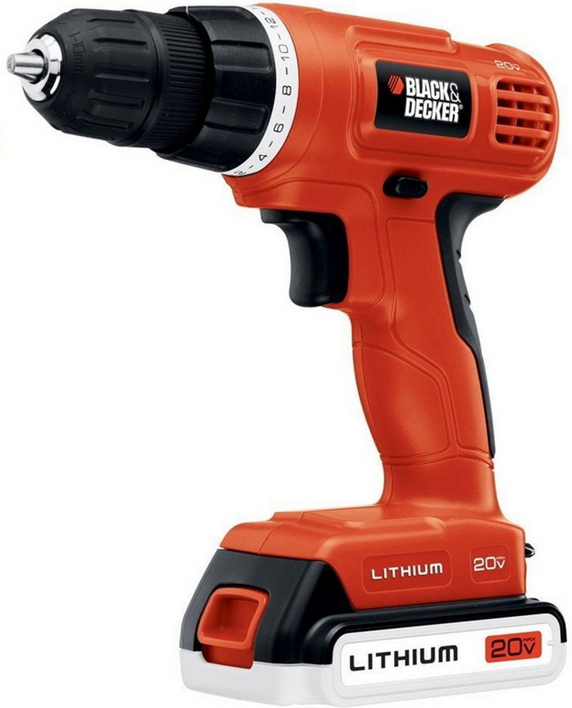 Black & Decker 20V Lithium Cordless Drill Kit with 100-pc Accessories