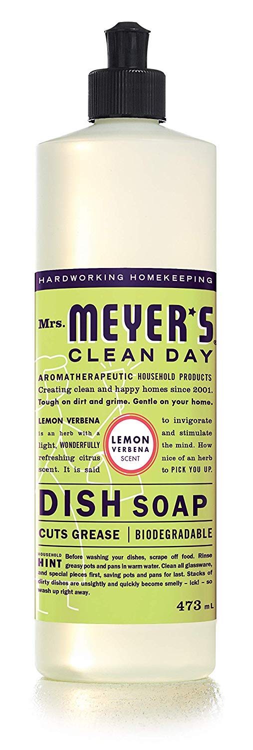 Mrs. Meyers Clean Day Lemon Verbena Dish Soap, 473 ml (Pack of 6)