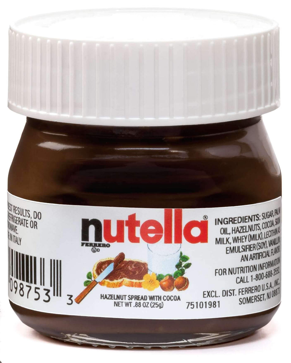 Nutella Hazelnut Spread with Cocoa Glass Jar, .88 Ounce -- 64 per case.