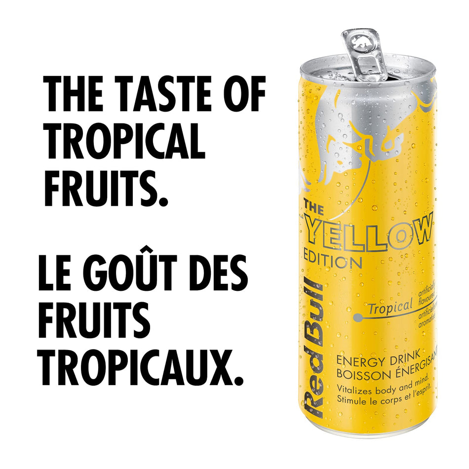 Red Bull Energy Drink, Tropical, 250ml (24 cans)