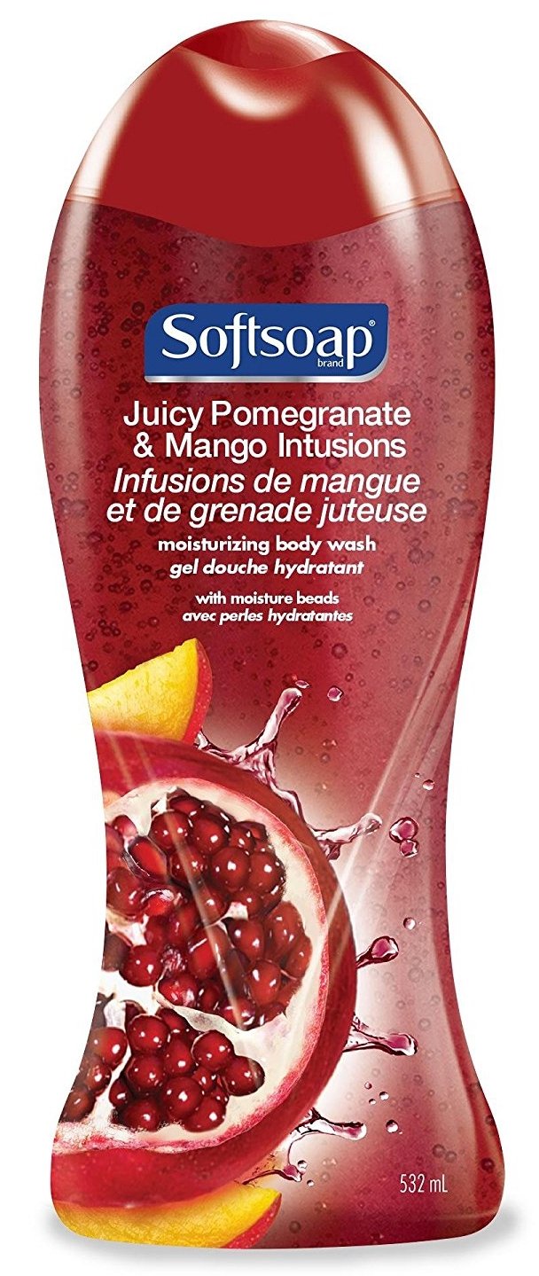 Softsoap Body Wash, Juicy Pomegranate and Mango Infusions 18 fl oz(pack of 2) by Softsoap