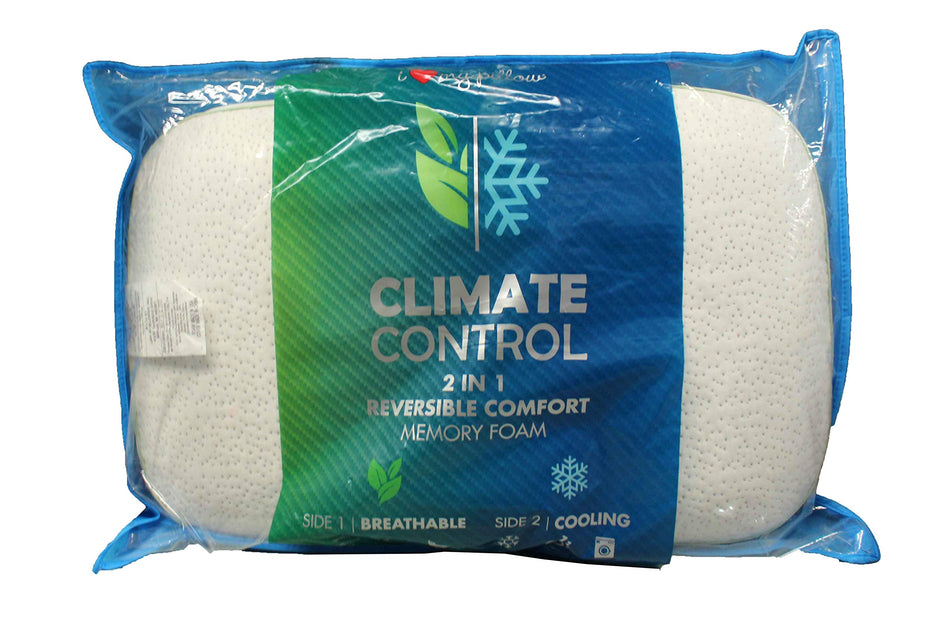 Climate Control Reversible Cover Memory Foam Pillow