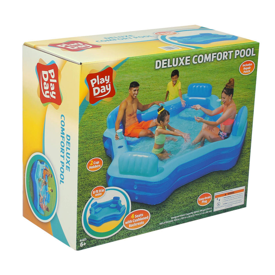 Play Day Inflatable Deluxe Comfort Family Pool