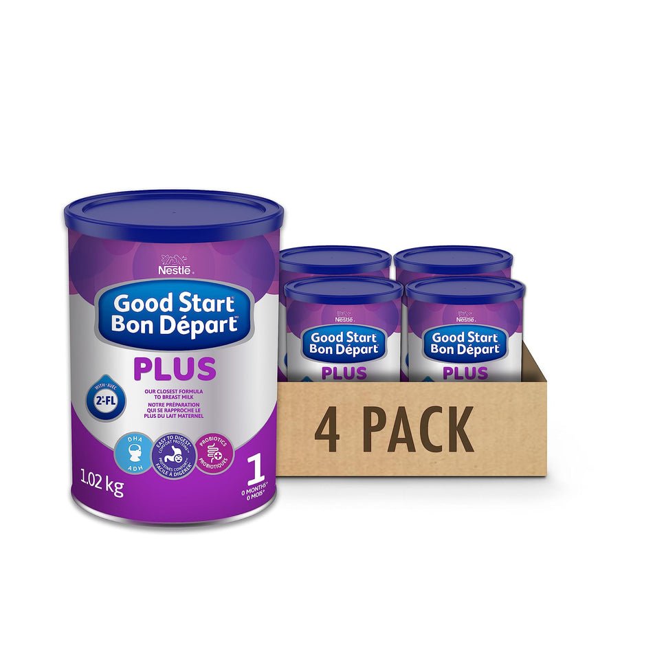 NESTLÉ GOOD START Plus 1 Baby Formula, Powder, 0+ Months, 1.02 Kg, 4 Count