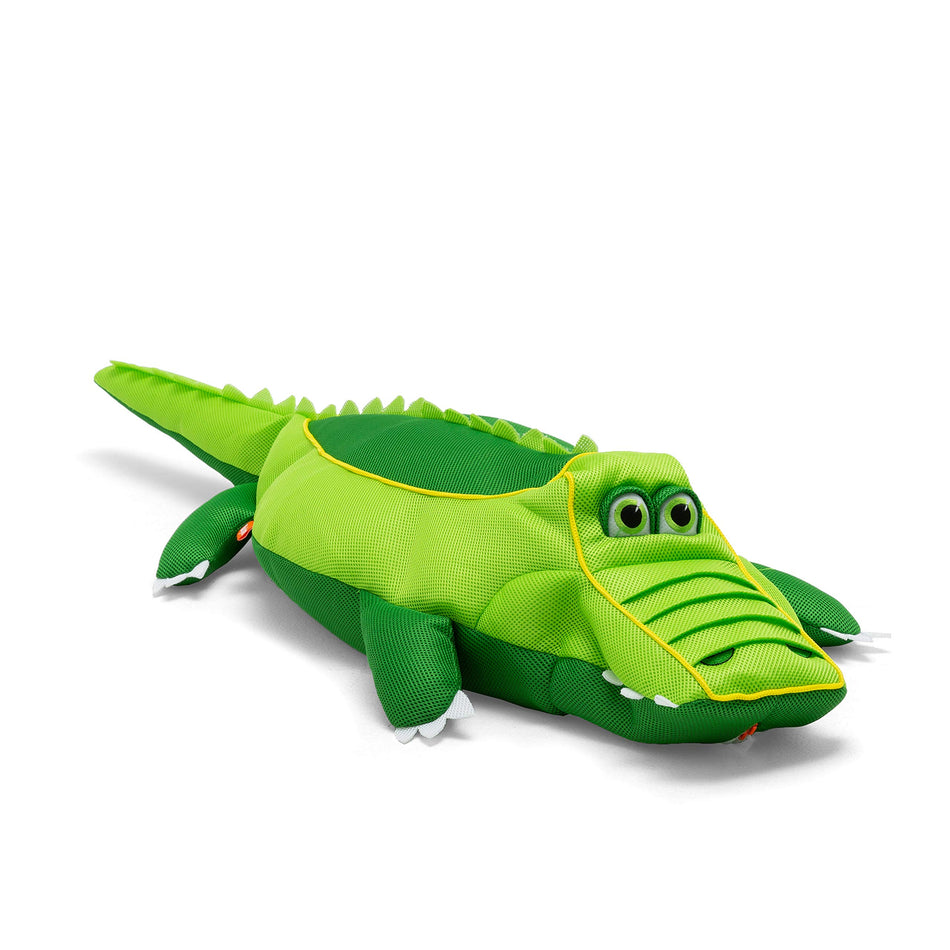 Big Joe Pool Petz Large Alligator No Inflation Needed Animal Floating Pool Toy, Alligator Shape Mesh, Quick Draining Fabric, 4.5 feet