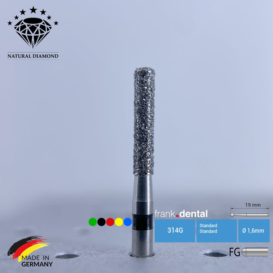 Dental Natural Diamond Bur - 837KR Dental Burs - For Turbine - 5 Pcs