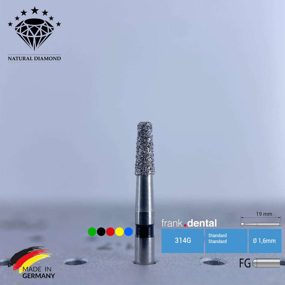 Dental Natural Diamond Bur - 845 Dental Burs - For Turbine - 5 Pcs