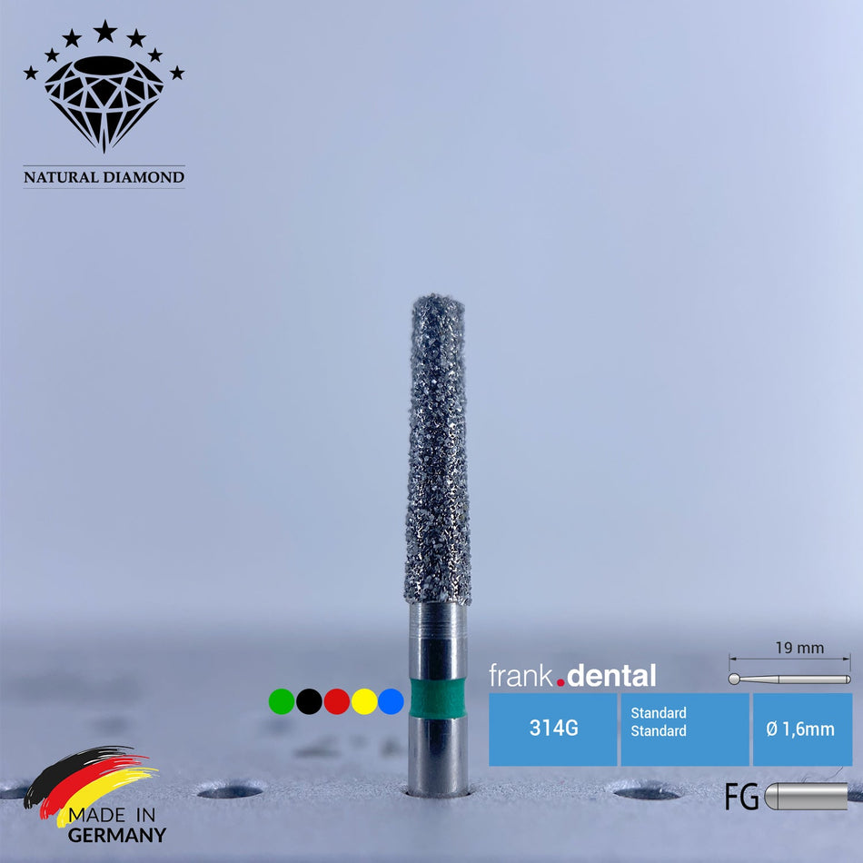 Dental Natural Diamond Bur - 847KR Dental Burs - For Turbine - 5 Pcs