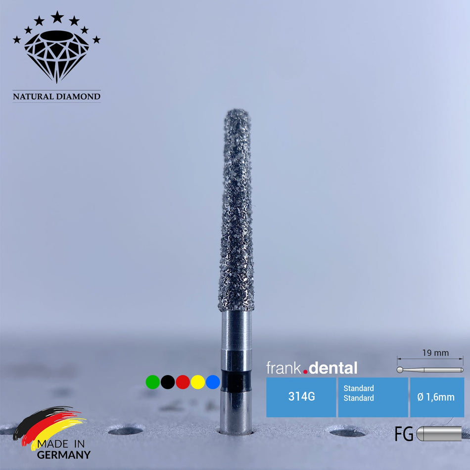 Dental Natural Diamond Bur - 850 Dental Burs - For Turbine - 5 Pcs