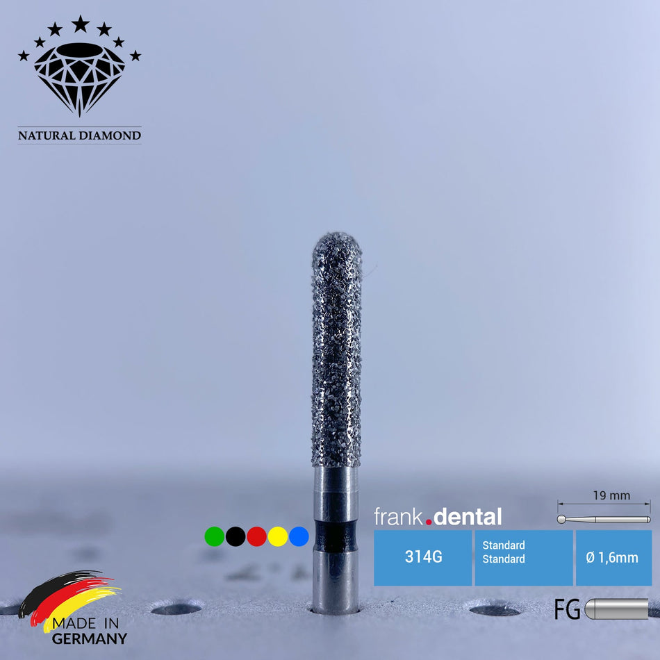 Dental Natural Diamond Bur - 881 Dental Burs - For Turbine - 5 Pcs