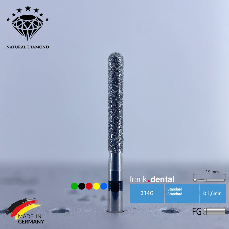 Dental Natural Diamond Bur - 882 Dental Burs - For Turbine - 5 Pcs