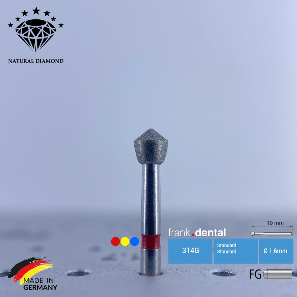 Dental Natural Diamond Bur - 905 Dental Natural Diamond Burs - For Turbine  - 5 Pcs