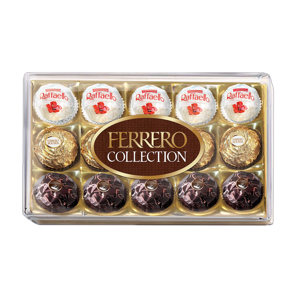 Ferrero Collection Gift Box, 15 Count, Fine Assorted Chocolate and Coconut Confections, 6 Boxes, 2.7 Kilograms