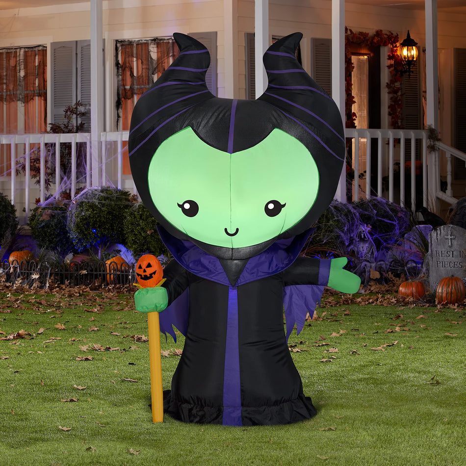 Gemmy Airblown Inflatable Maleficent, 3.5 ft Tall, Black