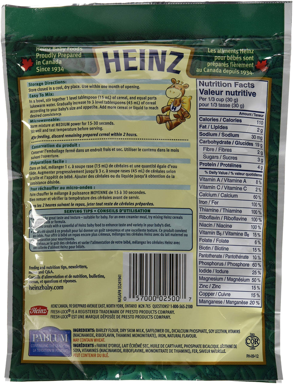 Heinz Barley Cereal, 227g (Pack of 6)