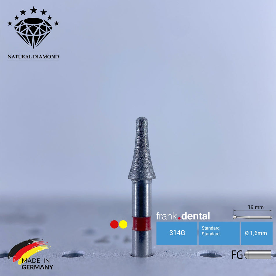 Dental Natural Diamond Bur - 973 Dental Burs - For Turbine - 5 Pcs