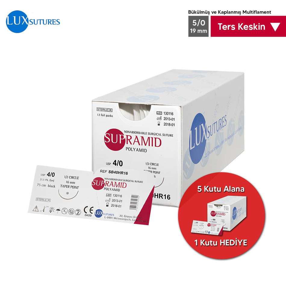 Supramid Coated Multifilament Suture - Reverse Sharp 5/0 - 19mm 5+1 Campaign