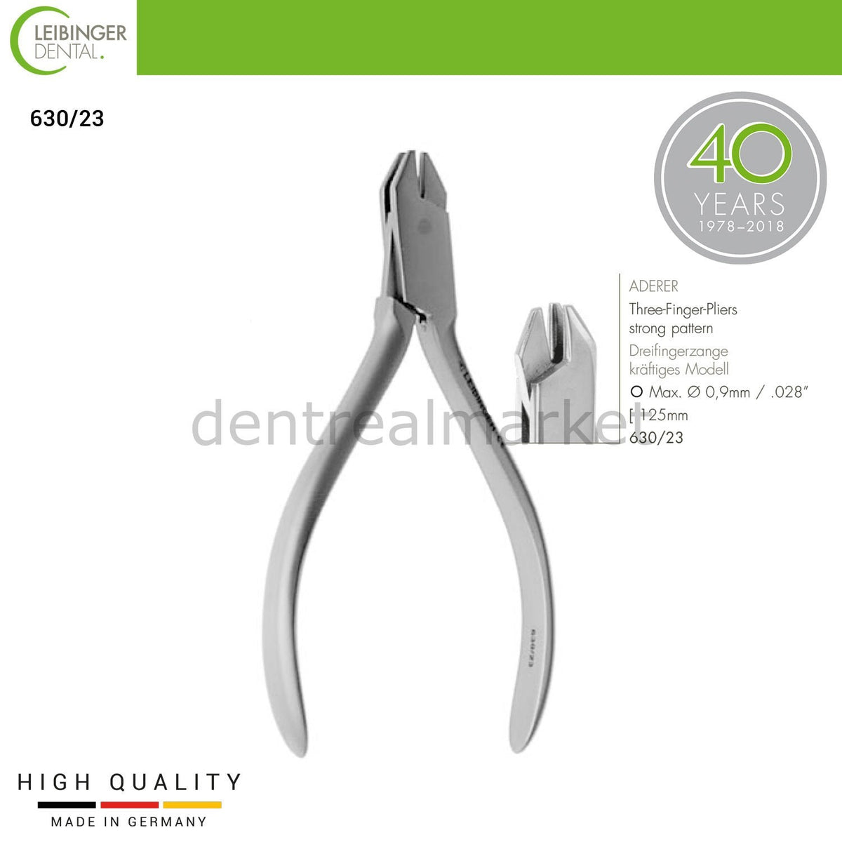 Leibinger - Aderer Three Finger Pliers - 3 Finger Pliers - 125 mm