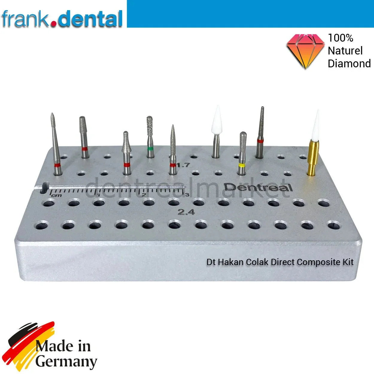 Frank Dental - Dr. Hakan Çolak Direct Composite Bur Set - Natural Diamond Burs Set