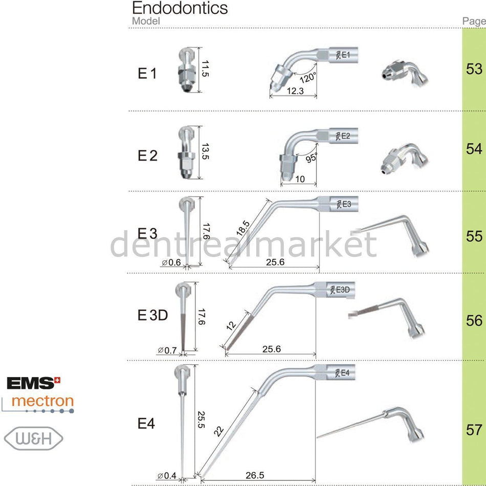 Woodpecker - Endodontic Scaler Tips - Ems,Mectron,Woodpecker,WH Compatible