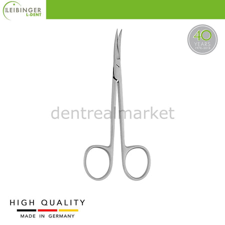 Leibinger - Iris Surgical Scissors - Stainless Steel - Curved - 11.5 cm