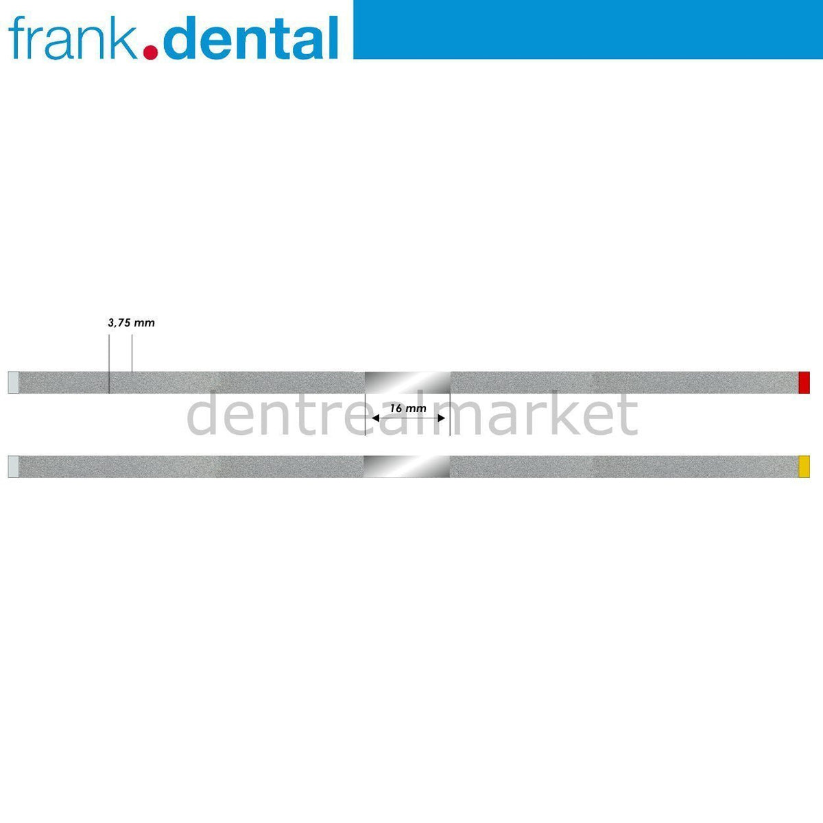 Frank Dental - Metal Interface Sanding Diamond Strip 3.75 mm