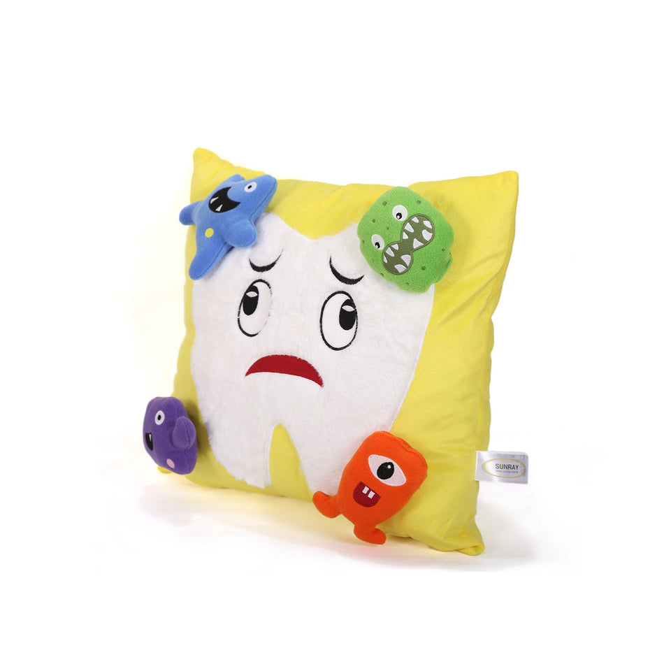 Yellow Microbes Pillow Tooth Brush Teaching Model