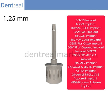 Dentreal - Screwdriver for Mis Biocom & Seven İmplant - 1,25 mm Hex Driver