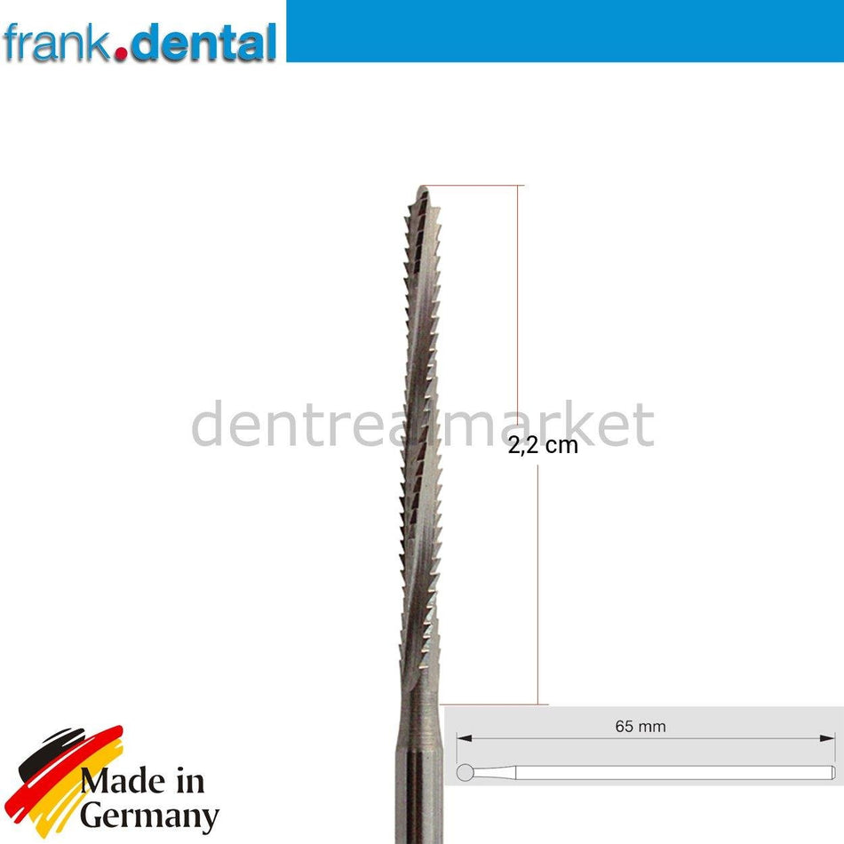 Frank Dental - Stainless Steel Lindemann Bone Cutter - 168RF - Surgical Dental Bur