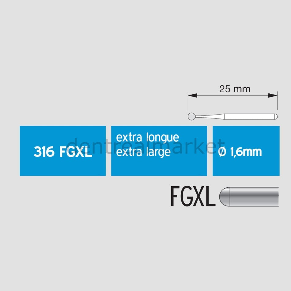 Frank Dental - Titanium Carpide Lindemann Surgical Bur - 262 FGXL