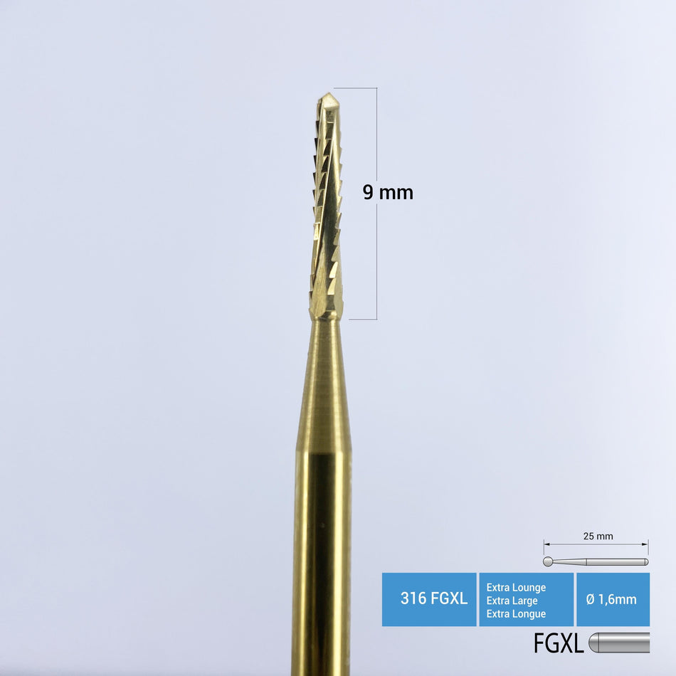 Frank Dental - Titanium Coated Carbide Lindemann Bone Cutter - 162