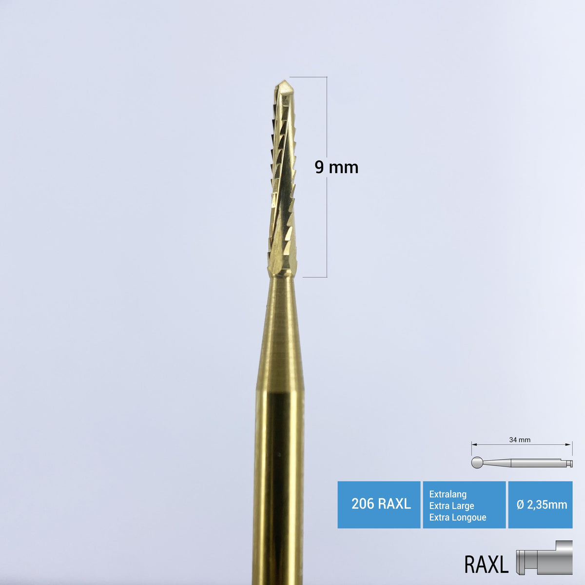 Frank Dental - Titanium Coated Carbide Lindemann Bone Cutter - 162 RA