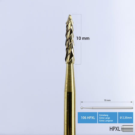 Frank Dental - Titanium Coated Carbide Lindemann Bone Cutter - 166A HPXL