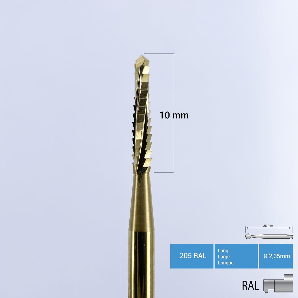 Frank Dental - Titanium Coated Carbide Lindemann Bone Cutter - 167 RAL & 167 RAXL