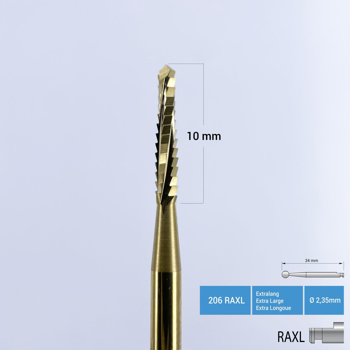 Frank Dental - Titanium Coated Carbide Lindemann Bone Cutter - 167 RAL & 167 RAXL