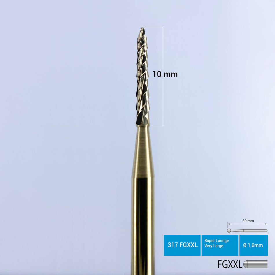 Titanium Coated Carbide Lindemann Bone Cutter - 162A  FG