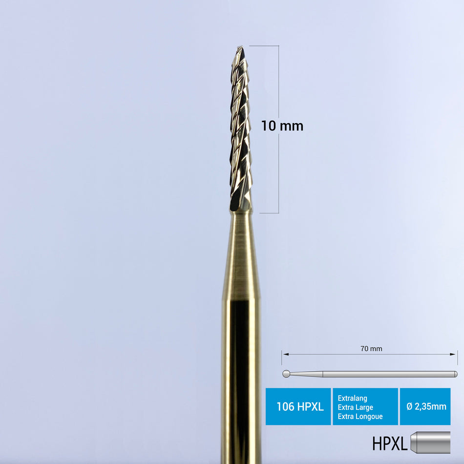 Titanium Coated Carbide Lindemann Bone Cutter - 162A HPXL