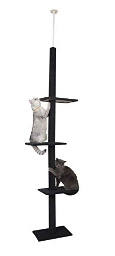 Cat Craft 12400301GRCOM Three Tier Floor-to-Ceiling Cat Tree, Grey