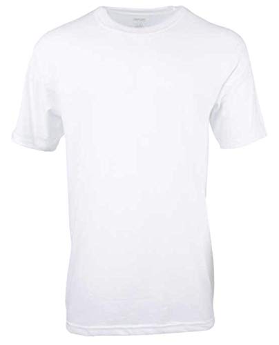 12 Pack Kirkland Signature Men's Crew Neck T-Shirts 100% Cotton Tagless - White (XL)
